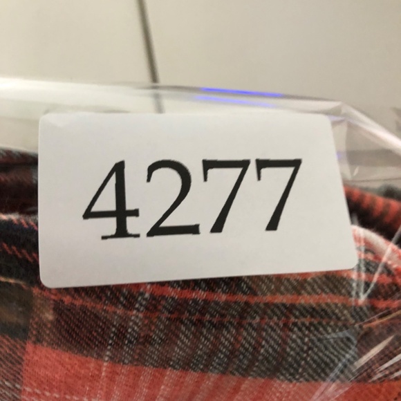 American Eagle Womens Button Down SIze S Coral Plaid Brushed Flannel Lumberjane - Picture 9 of 10